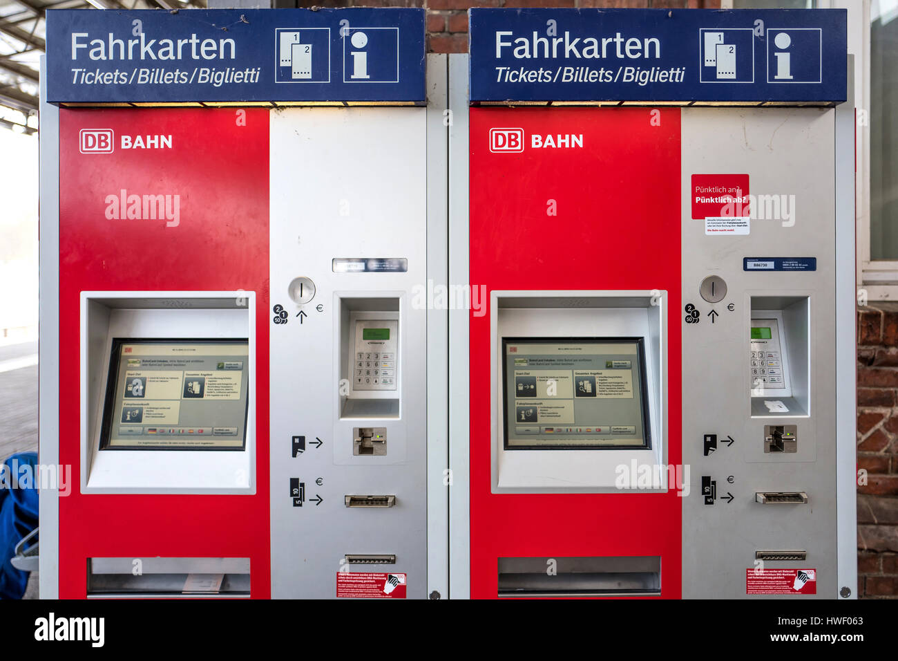 DB ticket machines. Deutsche Bahn AG is the largest