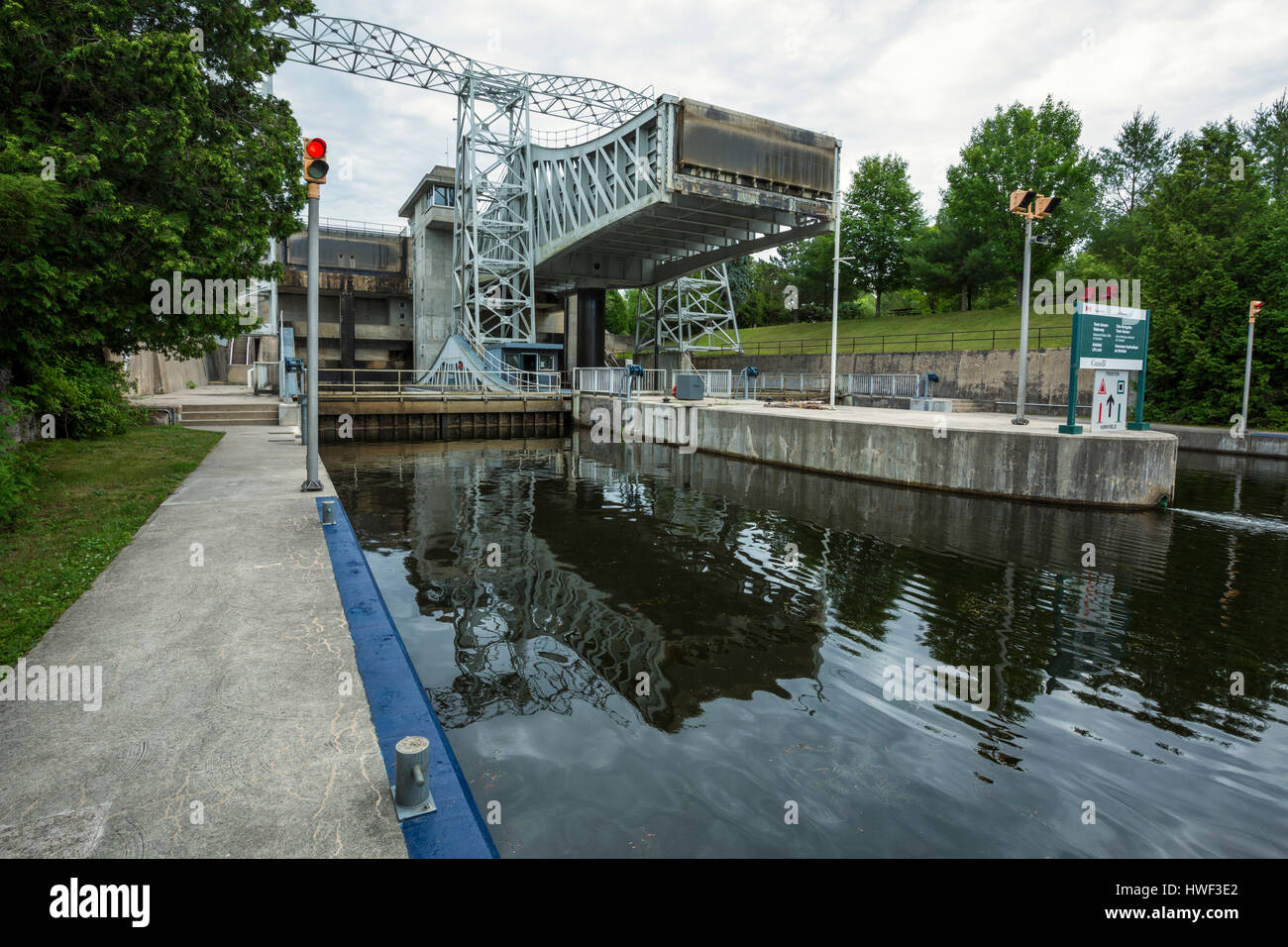 Kirkfield Lift Lock, TrentSevern Waterway, Ontario, Canada Stock Photo