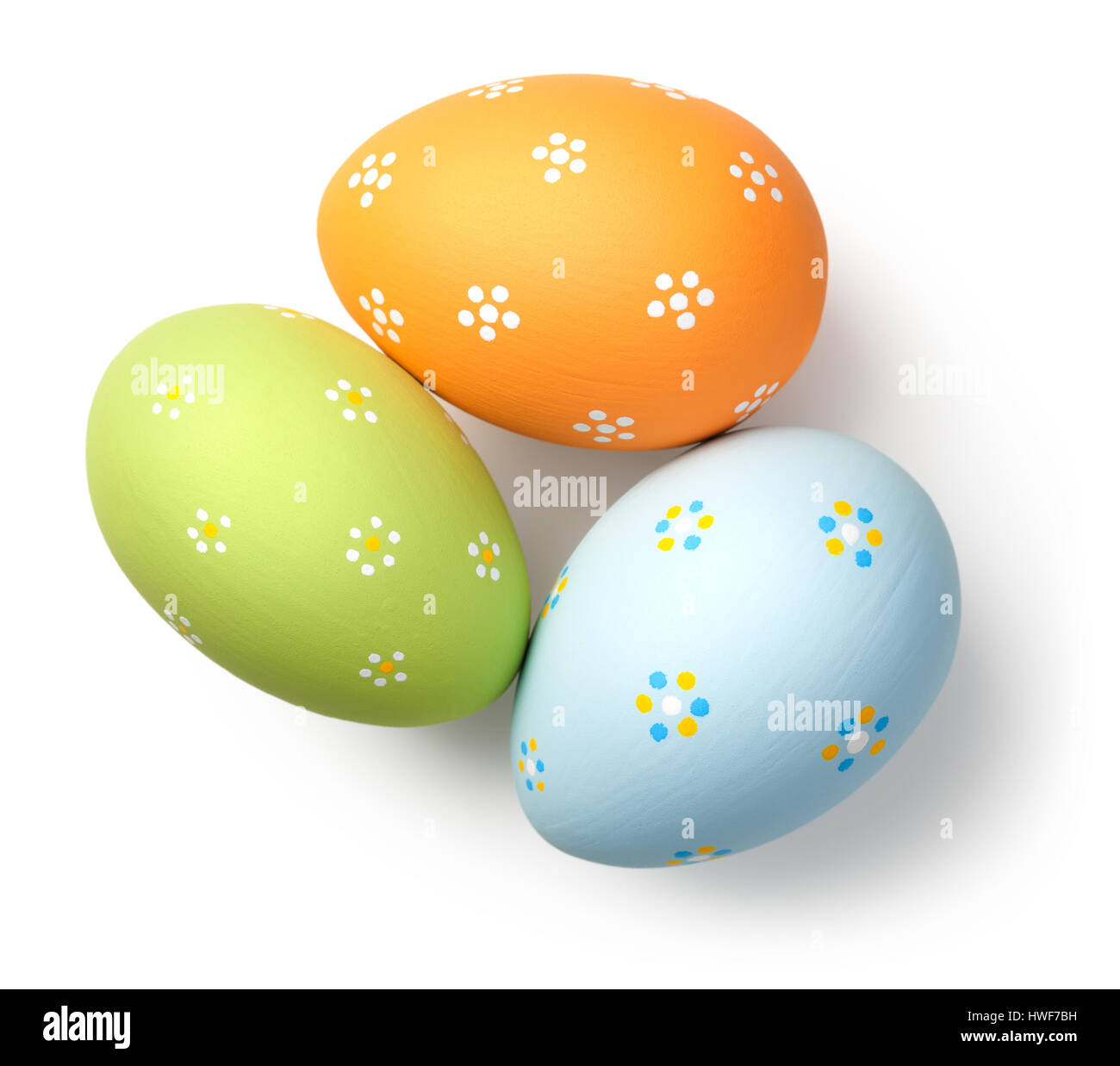 Painted easter eggs orange Cut Out Stock Images Pictures Alamy