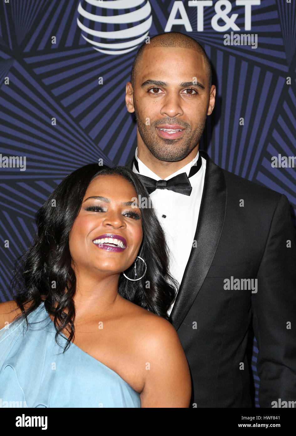 BET's 2017 American Black Film Festival Honors Awards  Featuring: Nia Long, Ime Udoka Where: Beverly Hills, California, United States When: 18 Feb 2017 Stock Photo