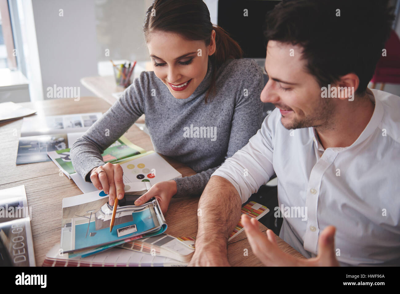 Casual people working on new projects Stock Photo - Alamy