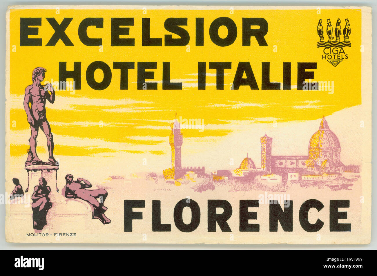 Étiquette D'hôtel Vintage - EXCELSIOR BERLIN - Luggage Label Original