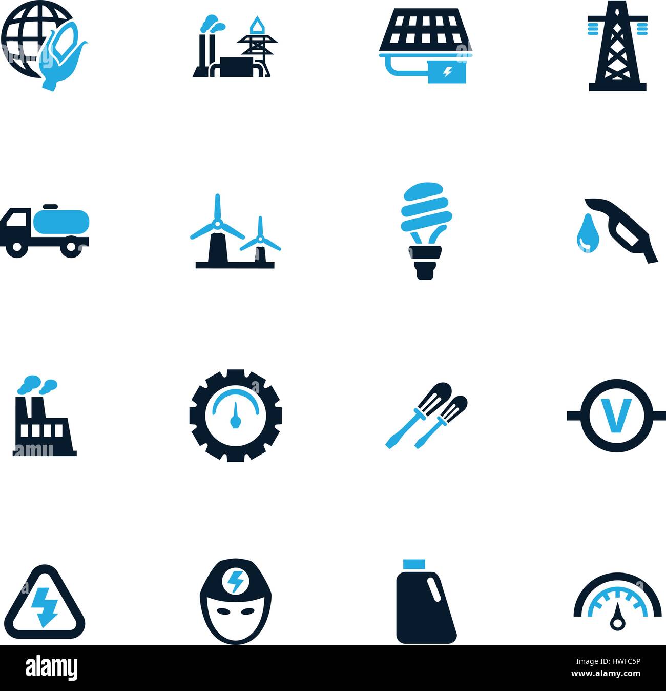 Alternative energy icons set for web sites and user interface Stock ...