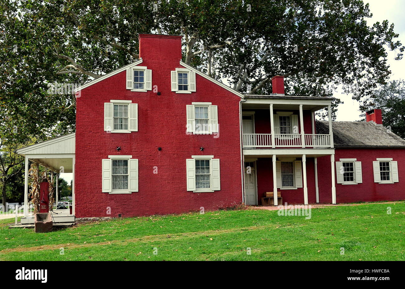 Lancaster, Pennsylvania - October 14, 2015:  1856 Landis Valley House Hotel built by Jacob Landis, Jr. at the Landis Valley Village and Farm Museum Stock Photo