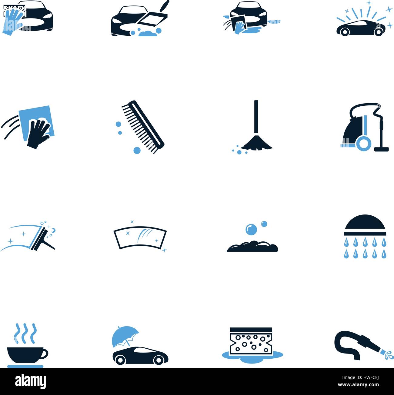Car wash icon set for web sites and user interface Stock Vector Image ...