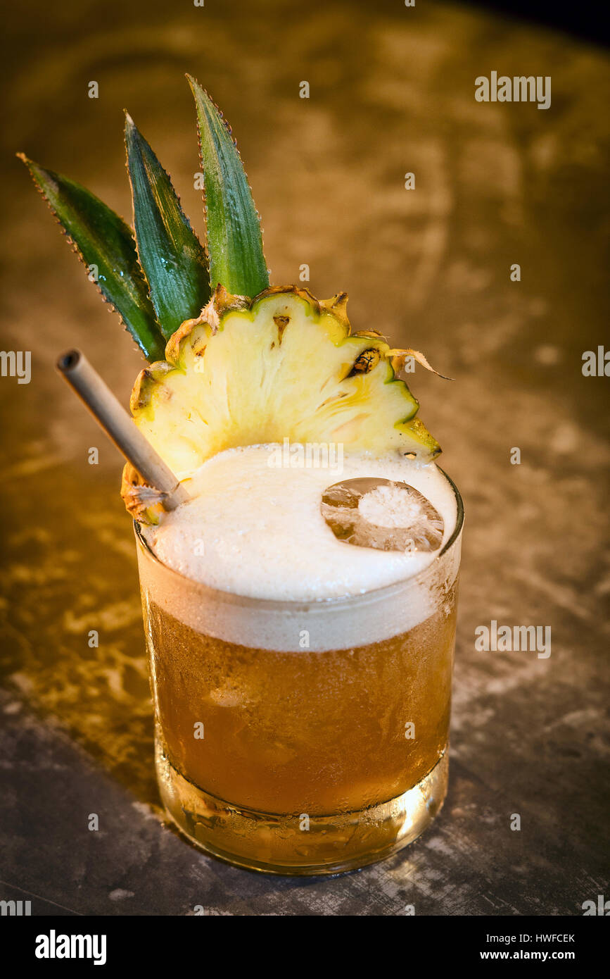 Tropical fruit drink pineapple hi-res stock photography and images - Alamy