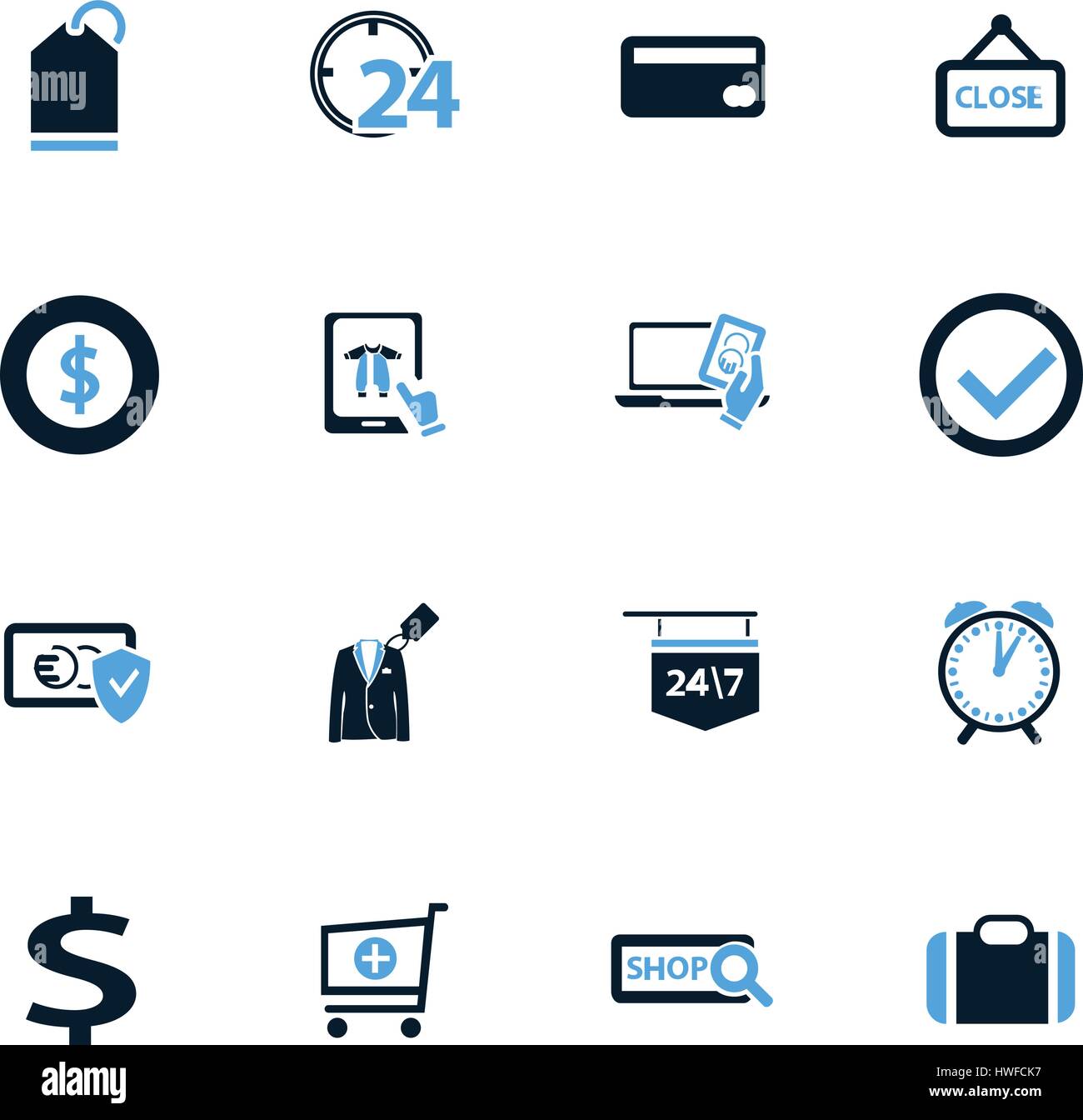 E-commerce icon set for web sites and user interface Stock Vector Image ...