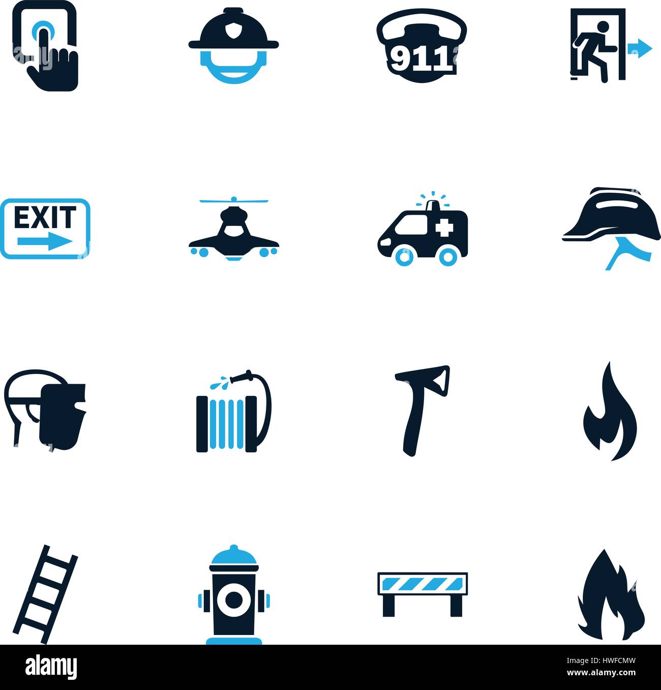 Emergency icon set for web sites and user interface Stock Vector Image ...