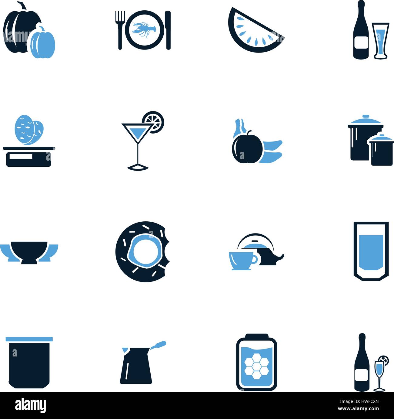 Food and kitchen symbol for web icons Stock Vector Image & Art - Alamy