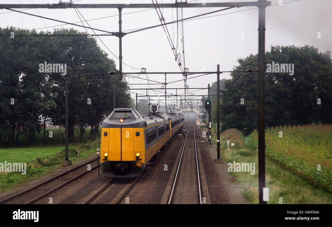 traindriver working for the dutch railways Stock Photo - Alamy