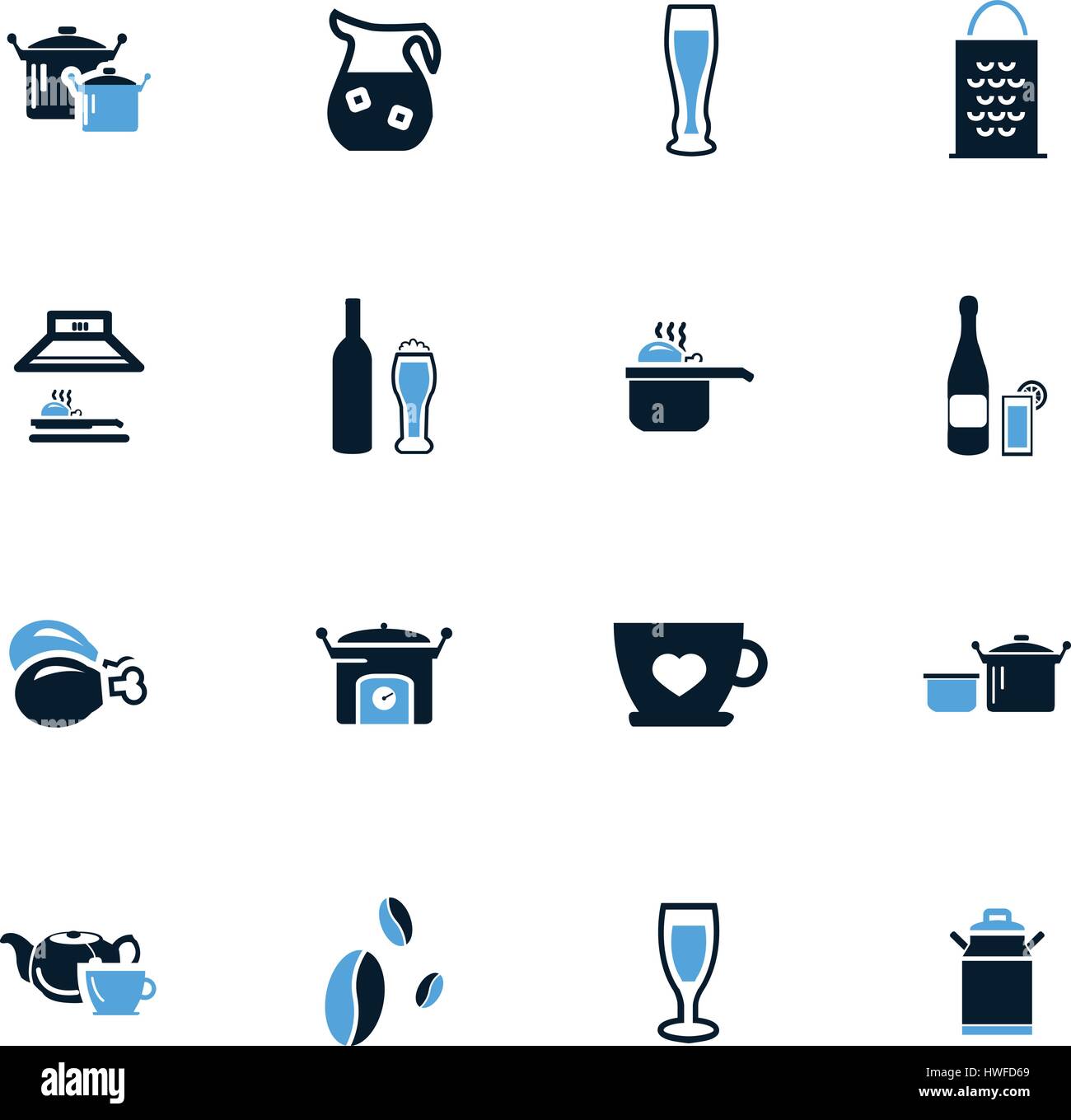 Food and kitchen symbol for web icons Stock Vector Image & Art - Alamy