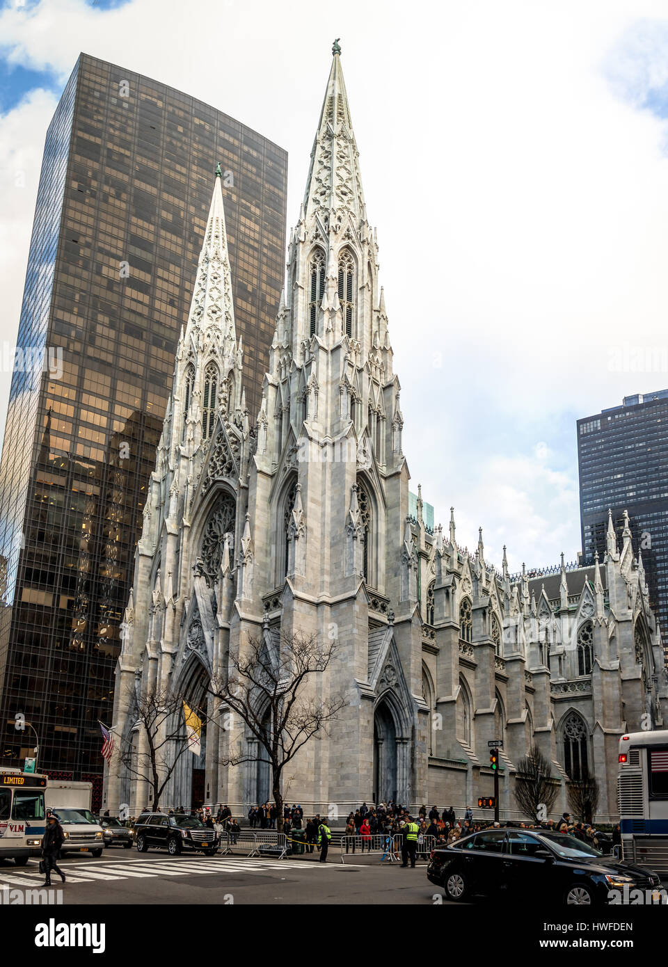 St. Patricks Cathedral in Manhattan - New York, USA Stock Photo