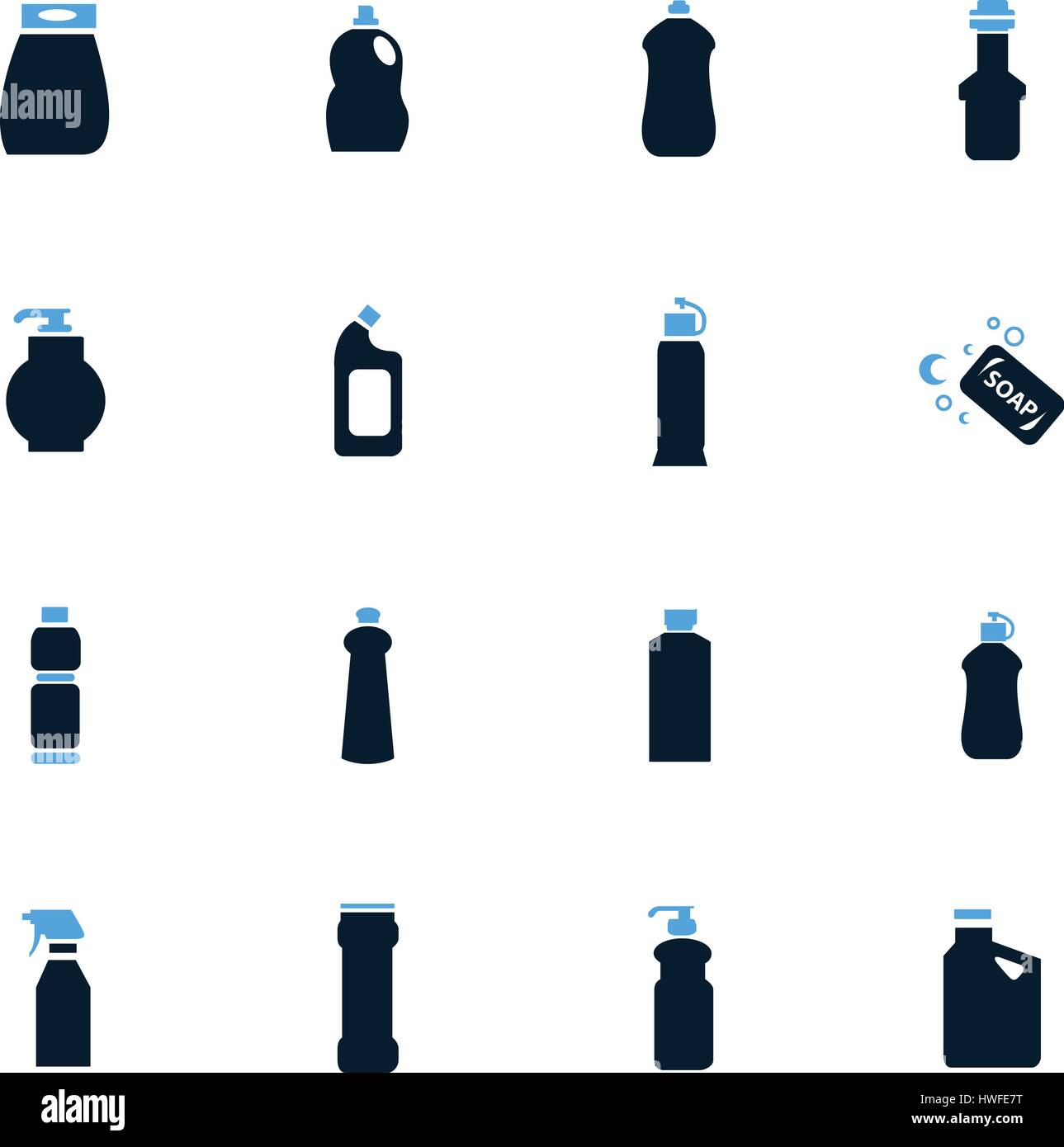 Household chemicals icon set for web sites and user interface Stock ...