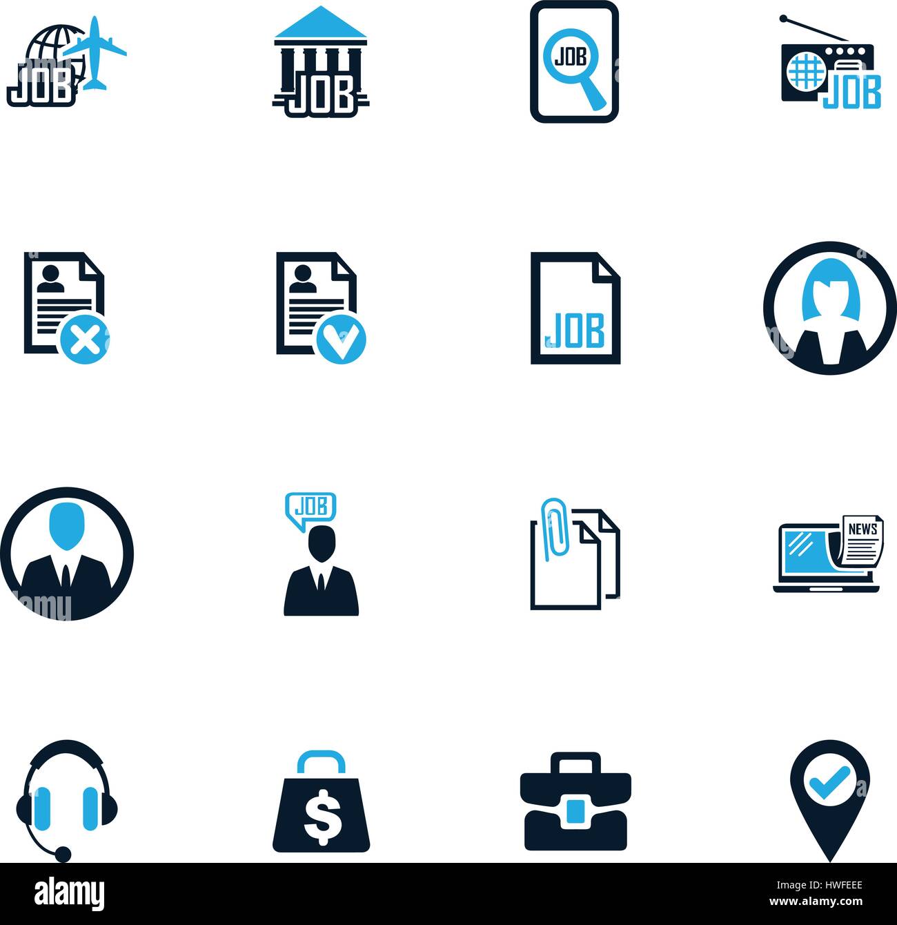 Job icon set for web sites and user interface Stock Vector Image & Art ...