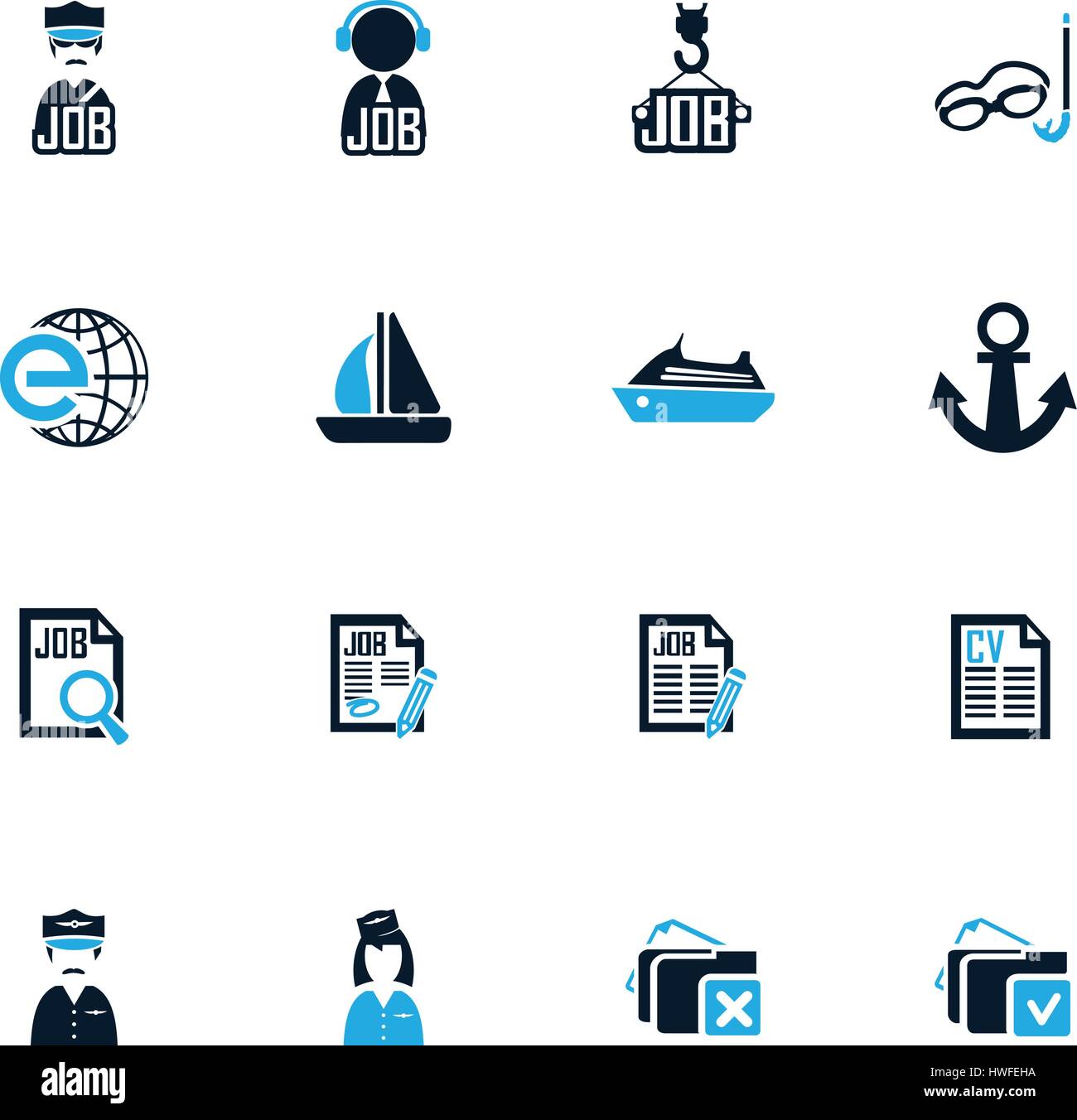 Job icon set for web sites and user interface Stock Vector Image & Art ...