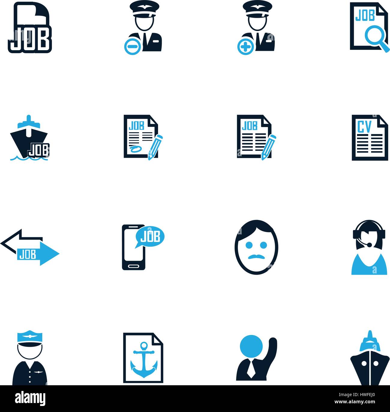 Job icon set for web sites and user interface Stock Vector Image & Art ...