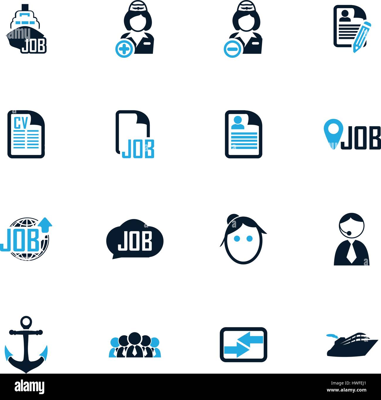 Job icon set for web sites and user interface Stock Vector Image & Art ...