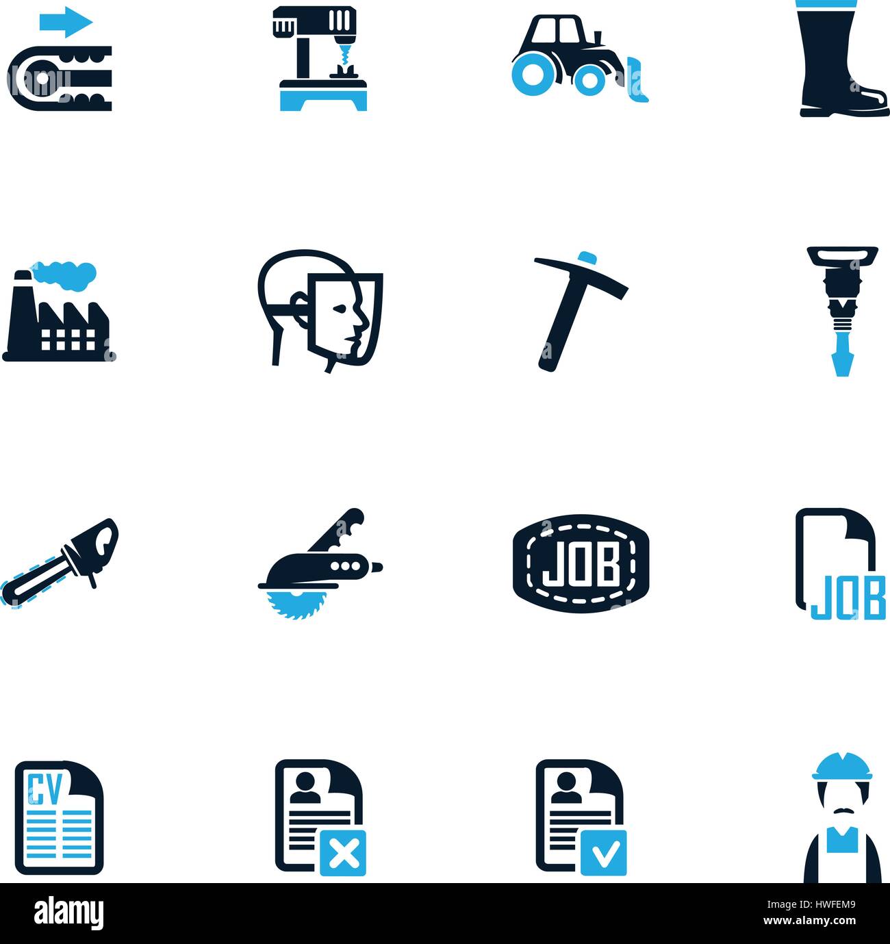 Job icon set for web sites and user interface Stock Vector Image & Art ...