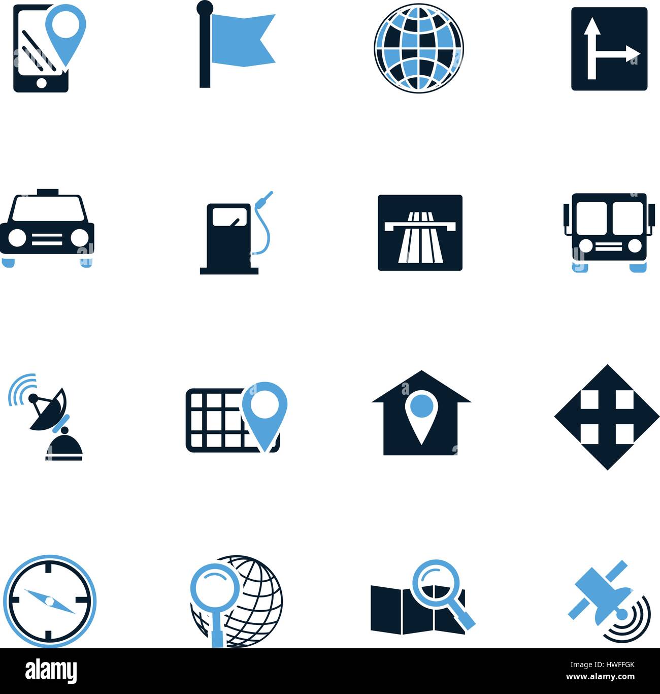 Navigation icon set for web sites and user interface Stock Vector Image ...