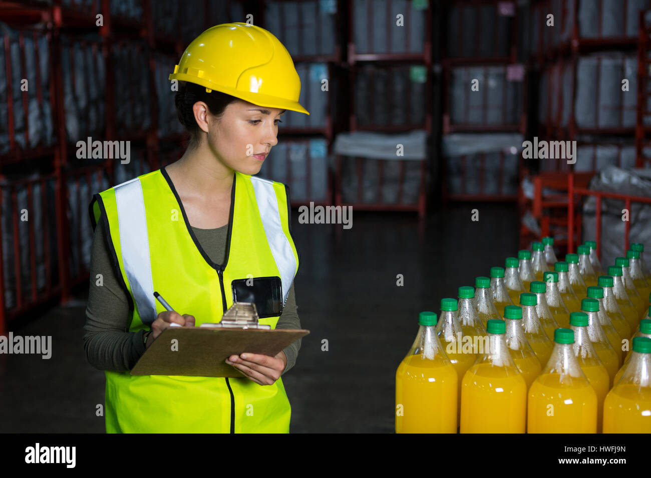 Factory Work Vector Juice beverage factory woman hi-res stock photography and images - Alamy