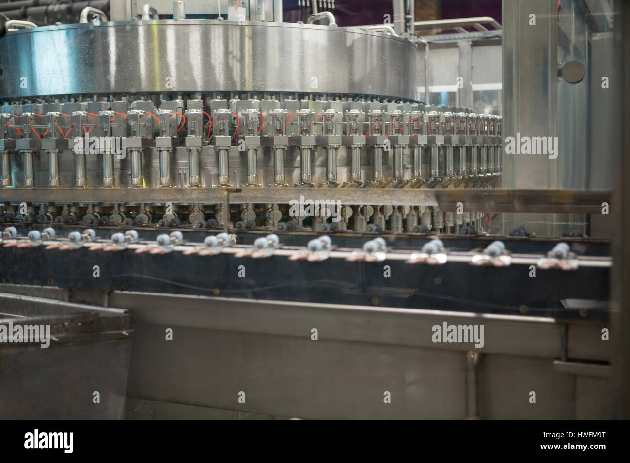 Production line machinery at cold drink factory Stock Photo Alamy