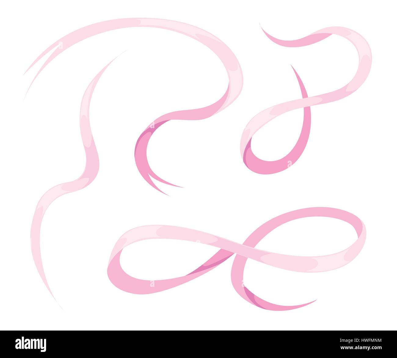 Ribbon set Flat design style vector illustration Stock Vector Image ...