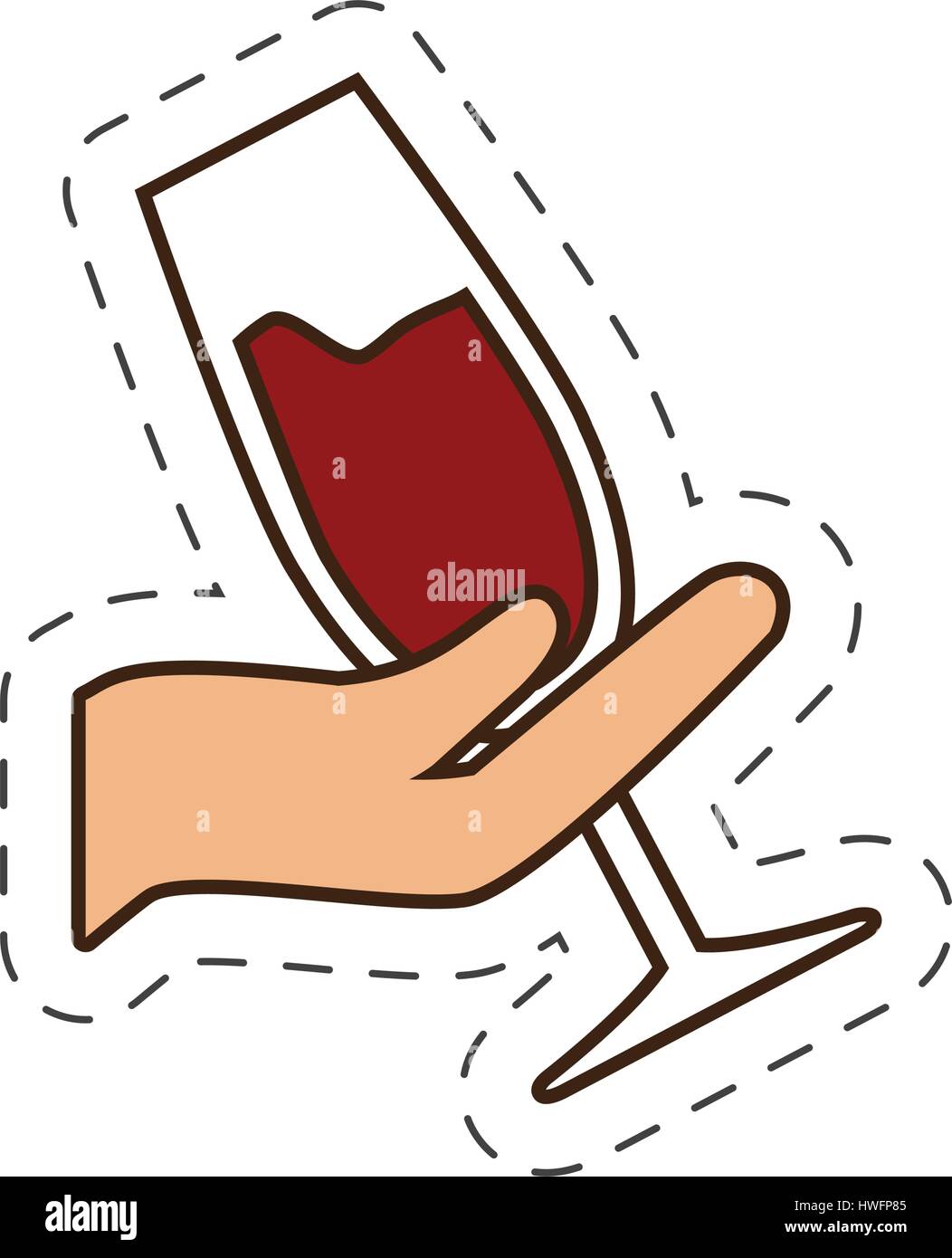 hand holding cocktail glass cup Stock Vector Image & Art - Alamy