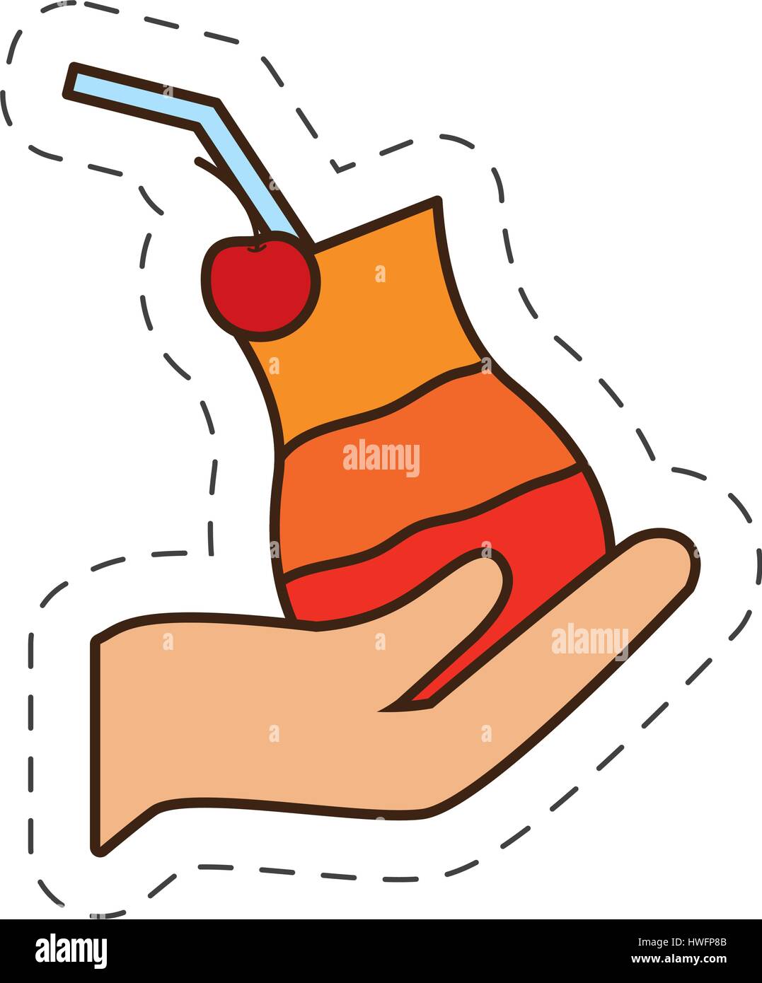 hand holding cocktail glass cup Stock Vector Image & Art - Alamy