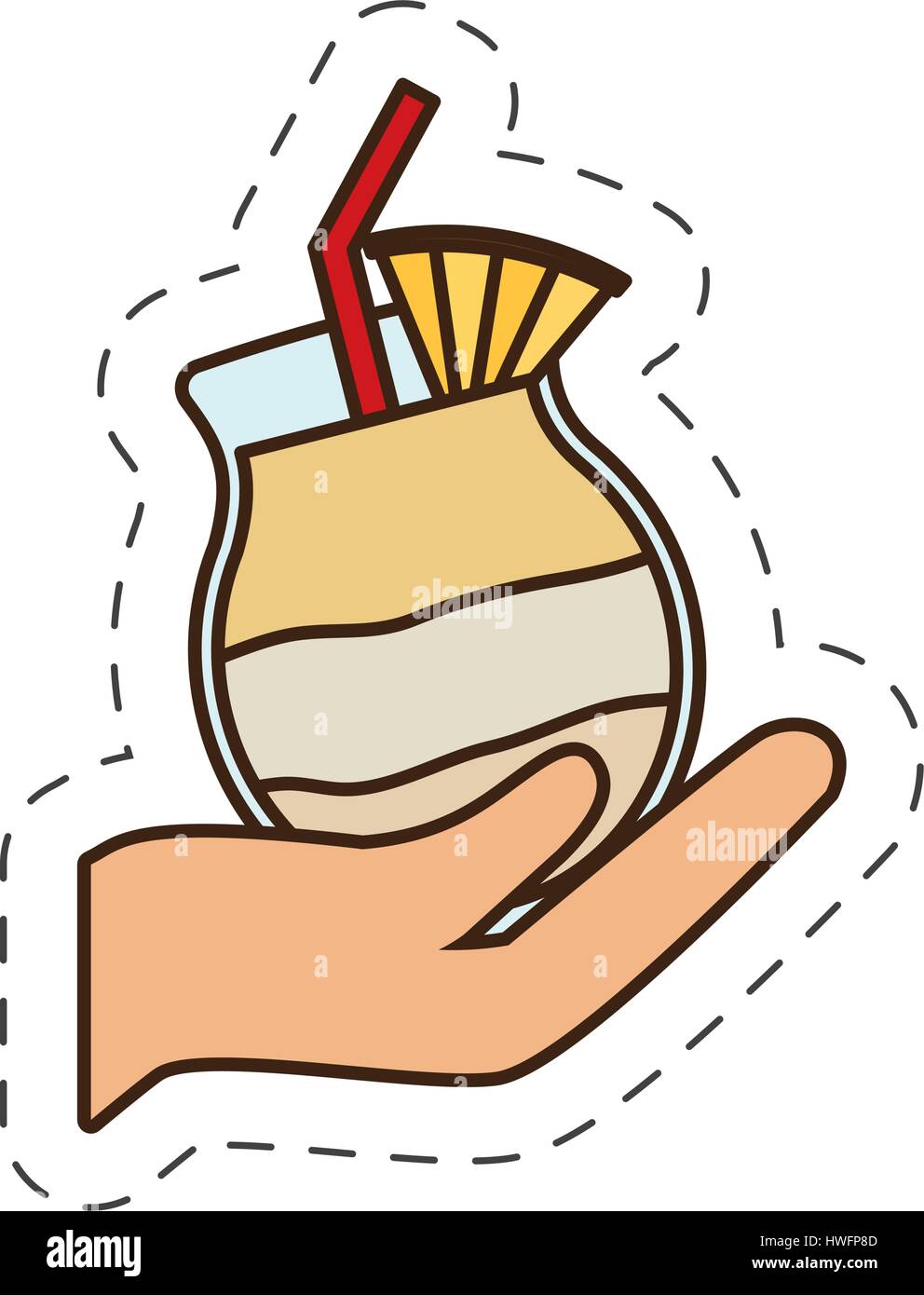 hand holding cocktail glass cup Stock Vector Image & Art - Alamy