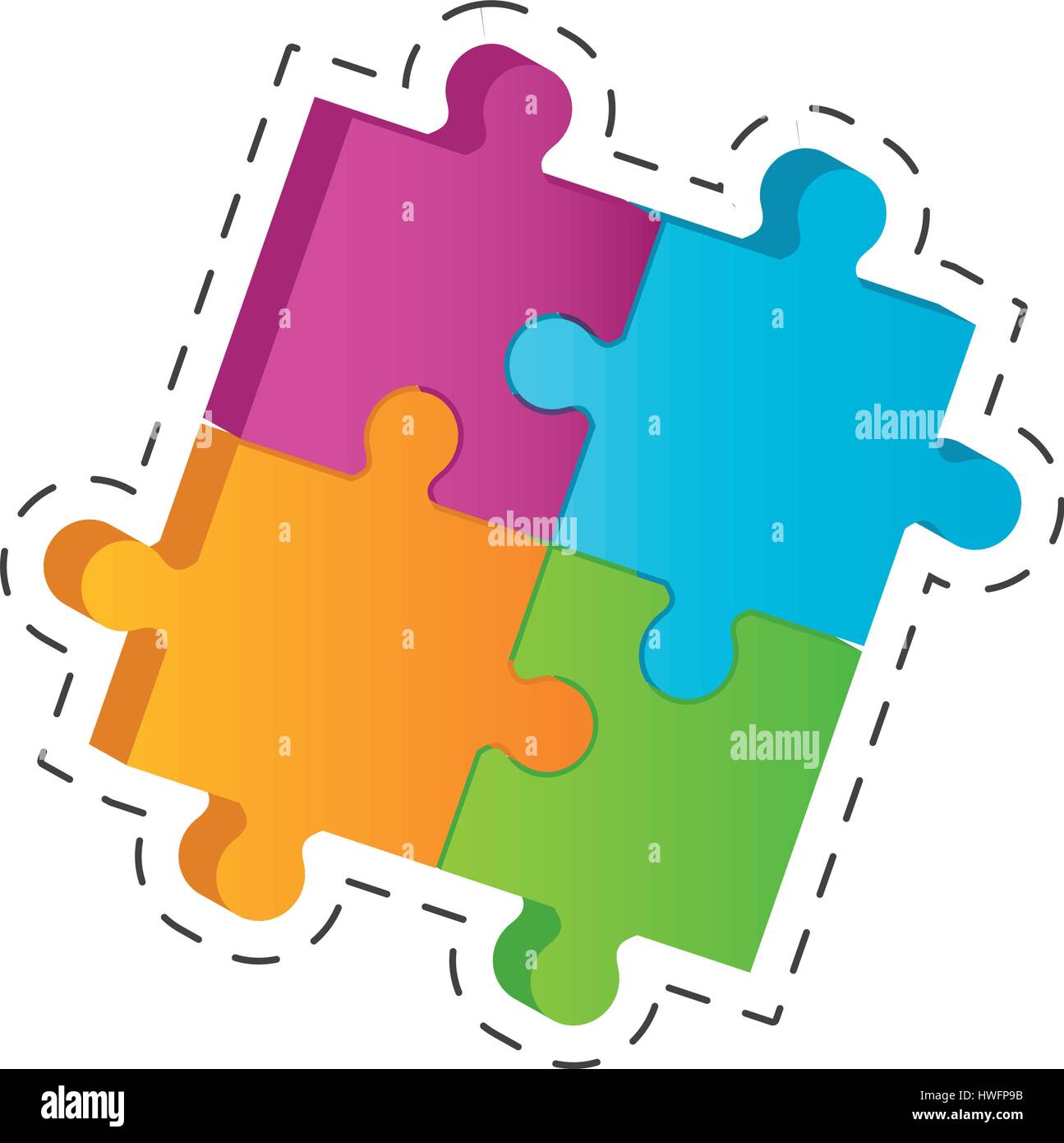 puzzle solution image cut line Stock Vector Image & Art Alamy