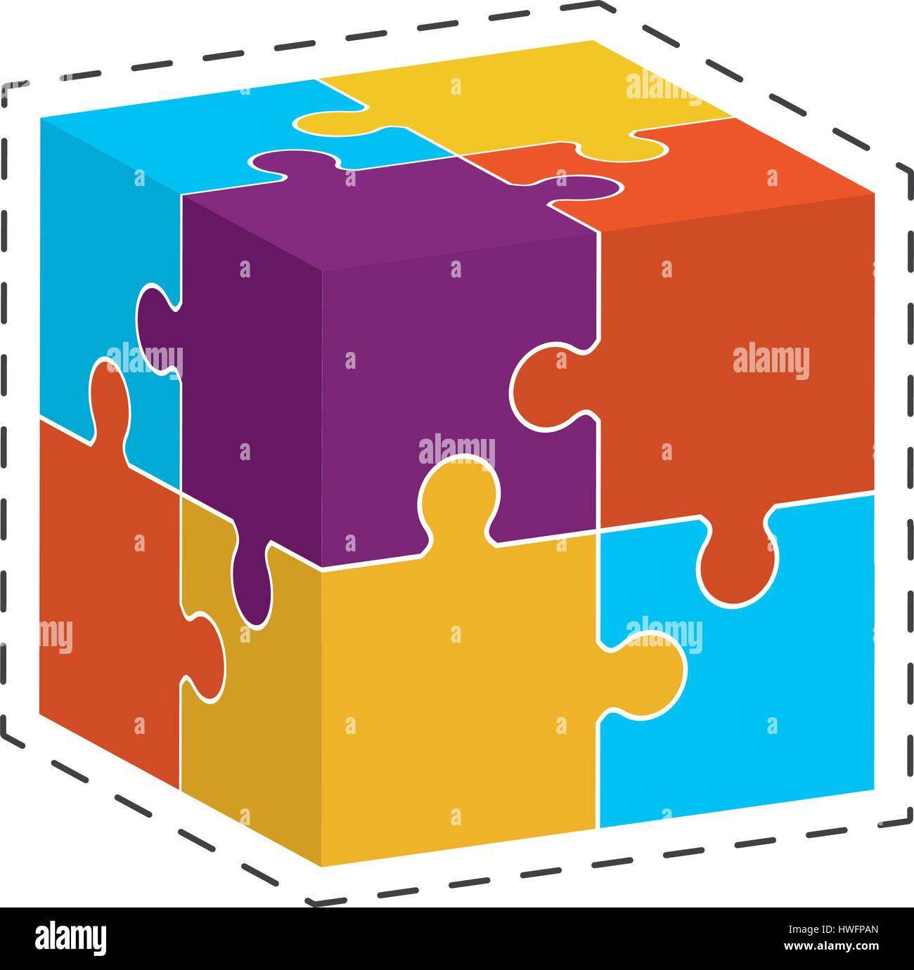 cube puzzle solution image Stock Vector Image & Art Alamy