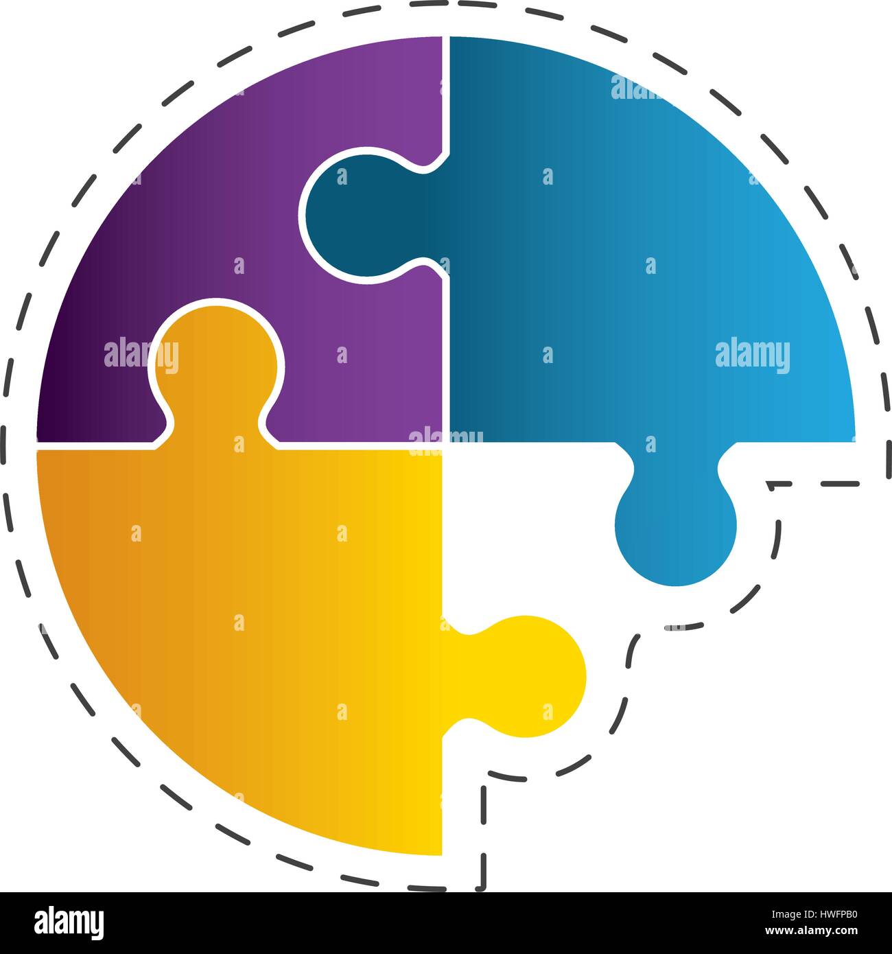 circle puzzle solution image Stock Vector Image & Art Alamy