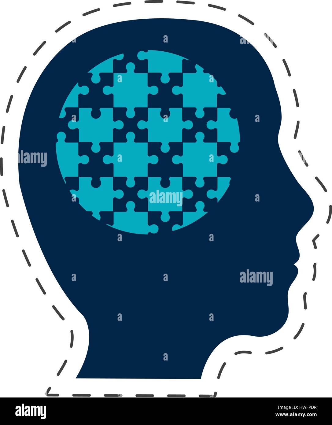 silhouette head puzzle image Stock Vector Image & Art - Alamy