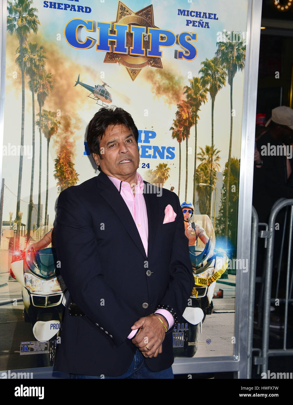 Los Angeles, USA. 20th Mar, 2017. Erik Estrada 061 arriving at the CHIPS Premiere at the TCL Chinese Theatre in Los Angeles. March 20, 2017. Credit: Tsuni/USA/Alamy Live News Stock Photo