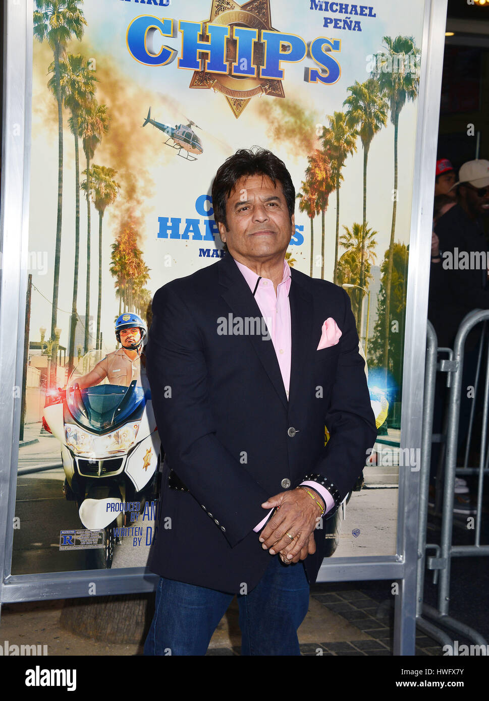 Los Angeles, USA. 20th Mar, 2017. Erik Estrada 062 arriving at the CHIPS Premiere at the TCL Chinese Theatre in Los Angeles. March 20, 2017. Credit: Tsuni/USA/Alamy Live News Stock Photo