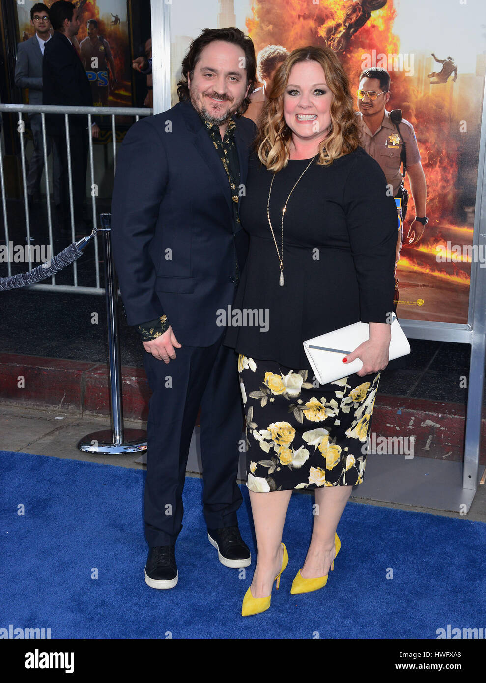 Los Angeles, USA. 20th Mar, 2017. Melissa McCarthy, Ben Falcone 040  arriving at the CHIPS Premiere