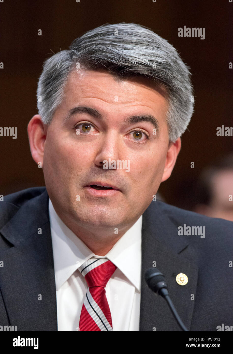 United States Senator Cory Gardner (Republican of Colorado) makes a