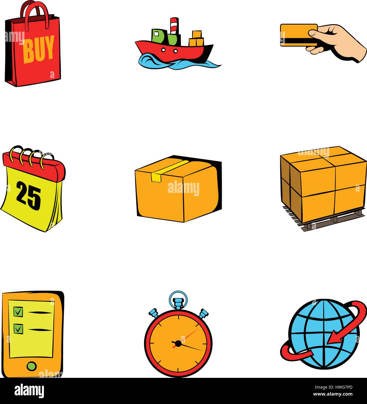 Spica icons set, cartoon style Stock Vector Image & Art - Alamy