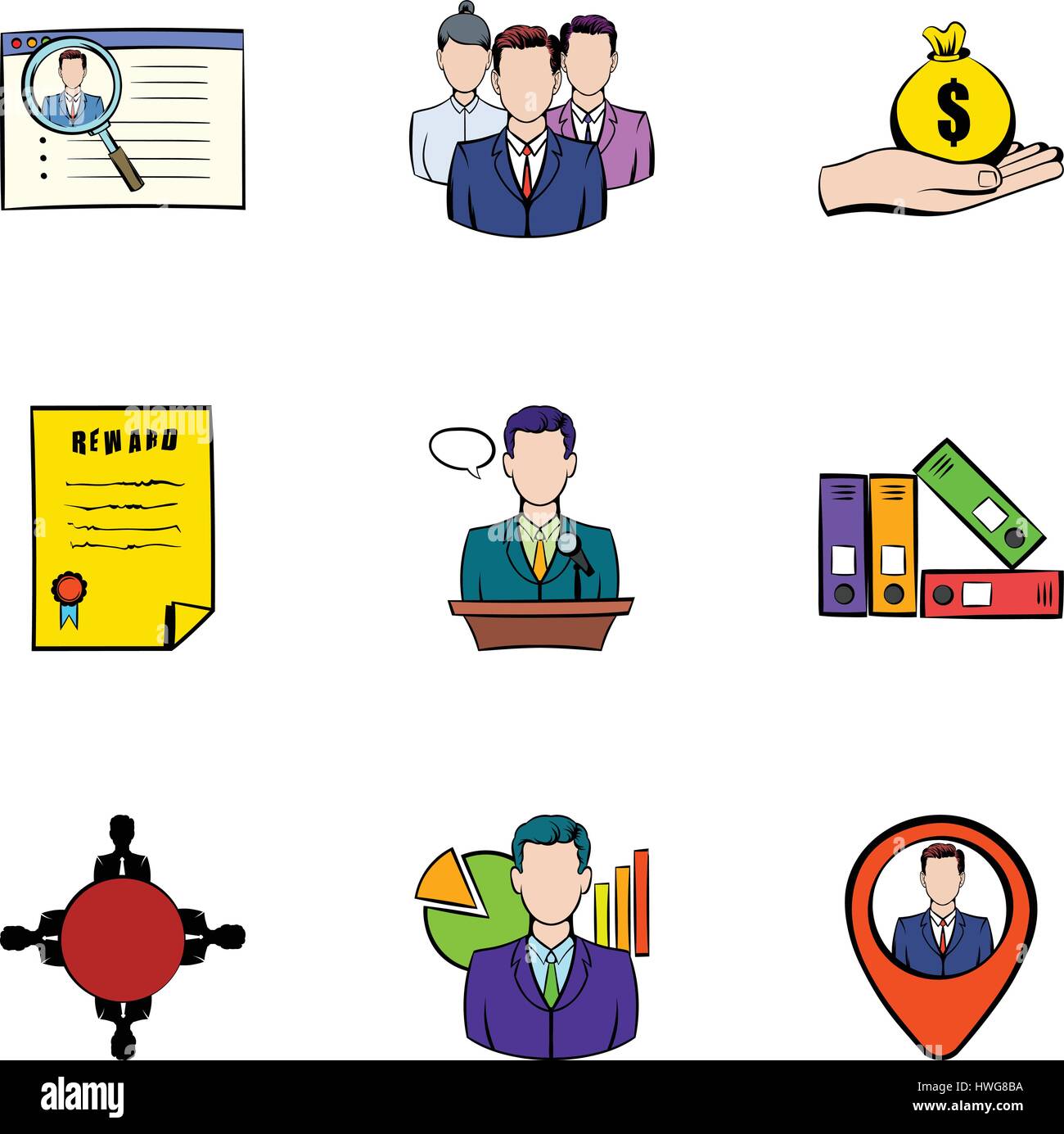 Spica icons set, cartoon style Stock Vector Image & Art - Alamy