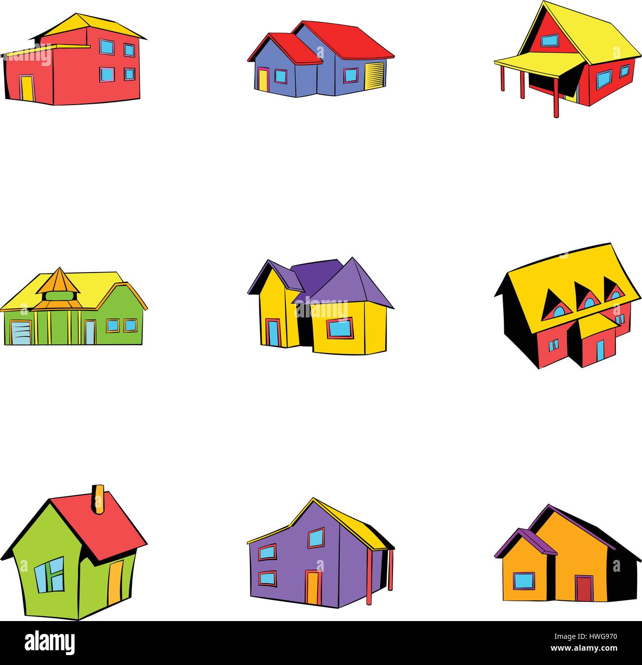 Construction icons set, cartoon style Stock Vector Image & Art - Alamy