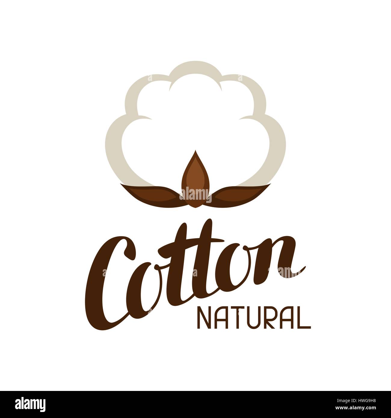 Cotton label. Emblem for clothing and production Stock Vector