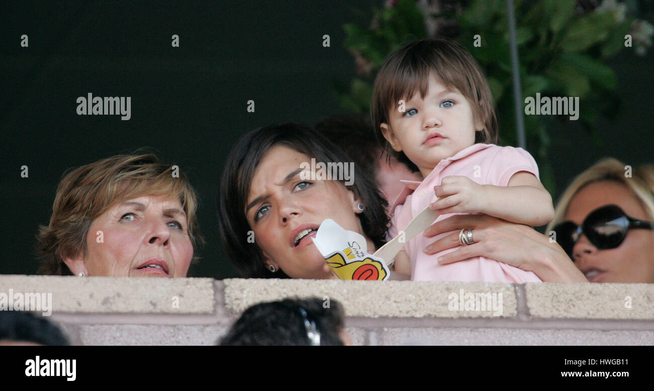Katie Holmes and her daughter, Suri Cruise, along with mother inlaw