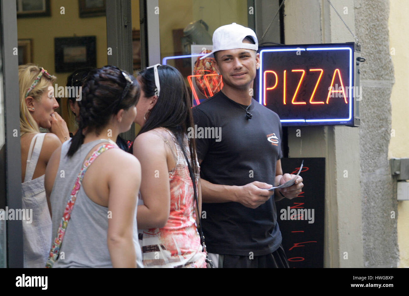 Dj pauly outside pizzeria vesuvio hires stock photography and images