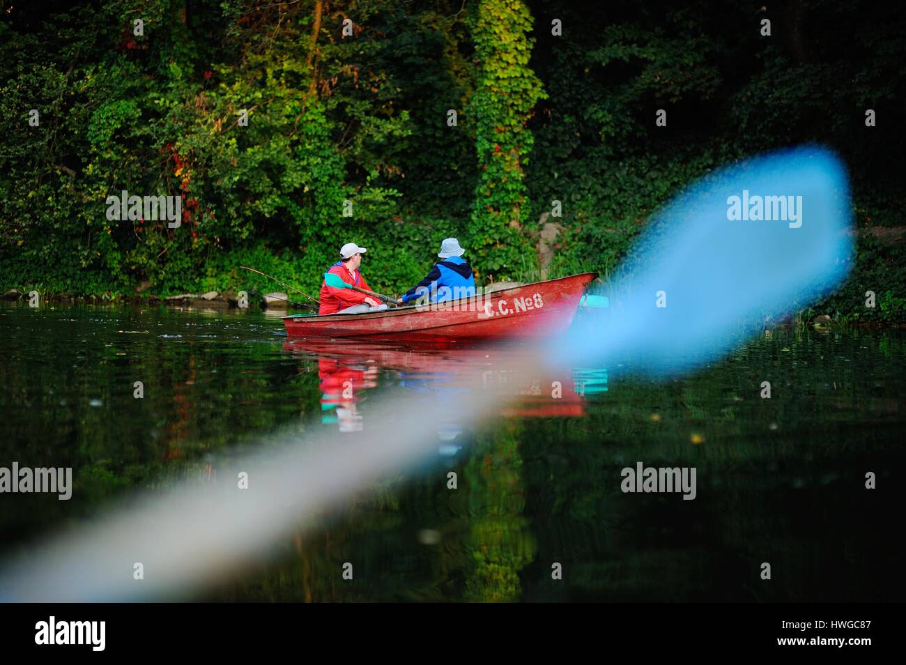 Two fishing rods in boat hi-res stock photography and images - Alamy