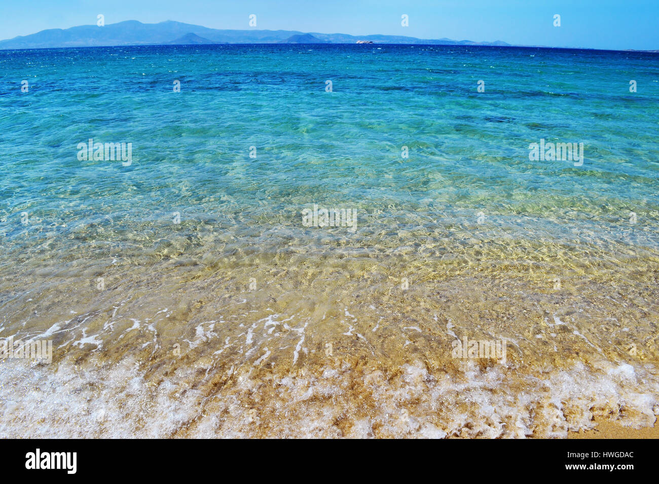Kastraki beach at Naxos island Cyclades Greece Stock Photo