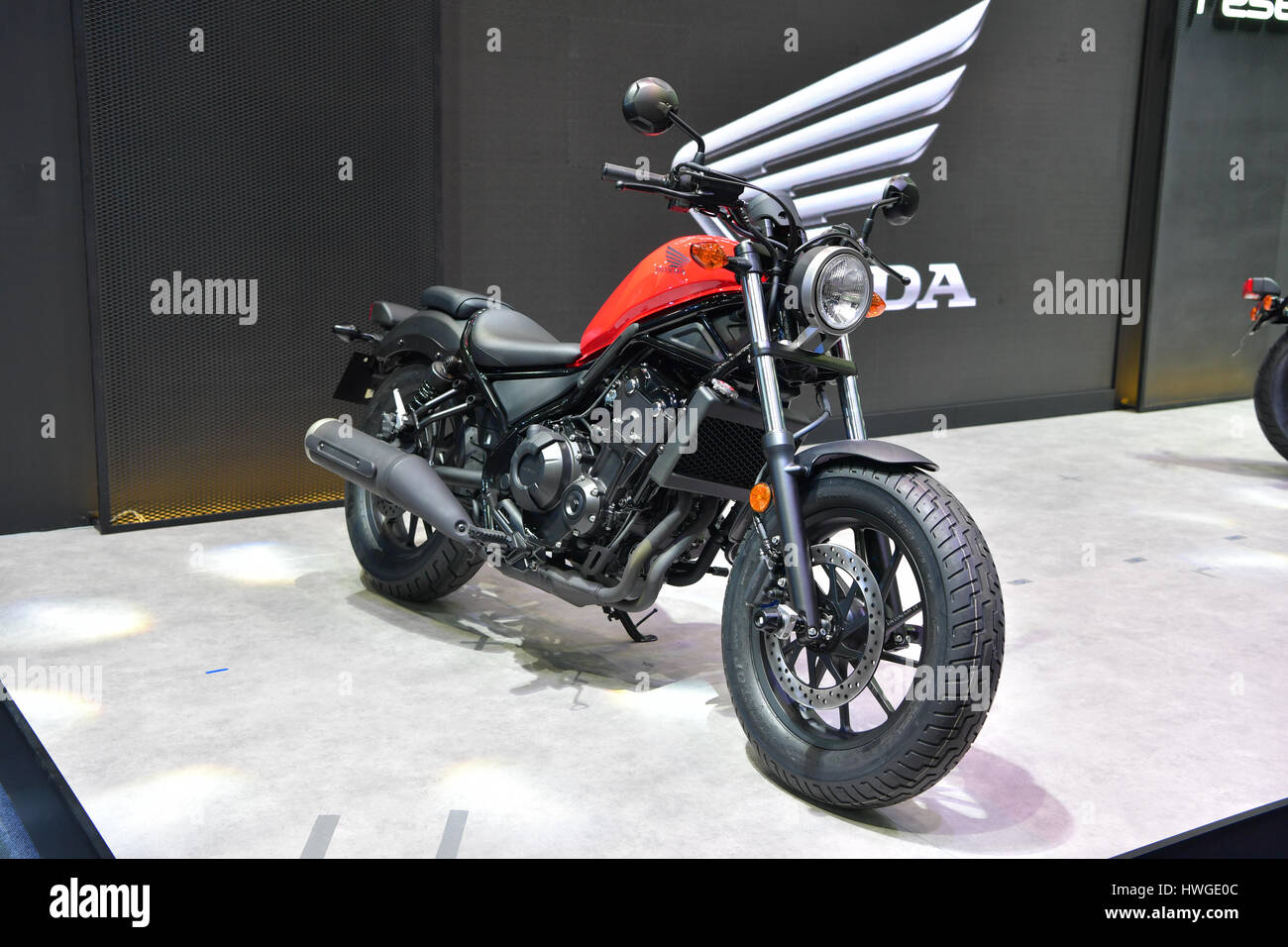 NONTHABURI - NOVEMBER 30: Honda motorcycle on display at Thailand  International Motor Expo 2016 on November 30, 2016 in Nonthaburi, Thailand  Stock Photo - Alamy