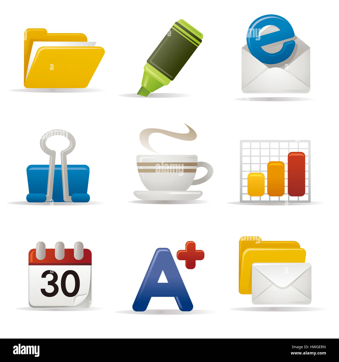 computer icon,folder,store,marker,pin,cup,hot,steam,cup of coffee,graph,variation,chart,calendar,month,month ending,a positive,alphabet,positive sign,mail,received,envelope,explorer,internet explorer,internet,mail,email,net,browser,network,e symbol,communication,technology,connection,white background,symbol,abstract,art,artwork,computer Stock Photo