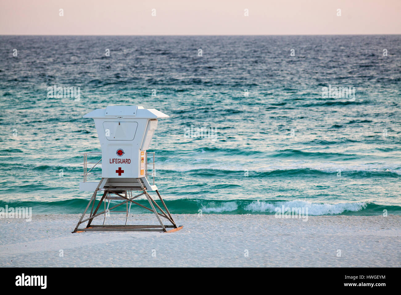 Panama City Beach, Florida, USA. Life Guard stand. Stock Photo