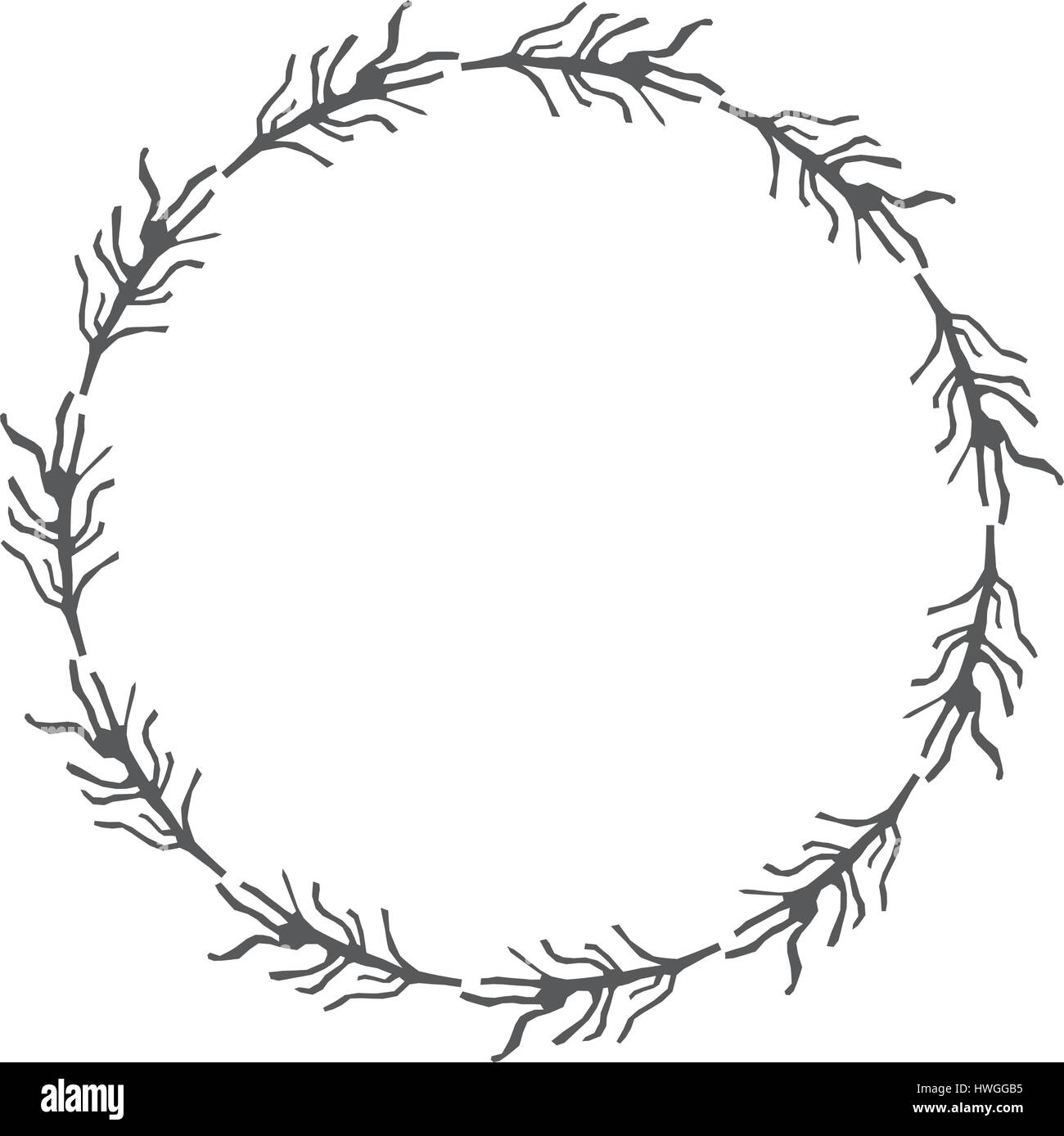 rustic branches plant design Stock Vector Image & Art - Alamy