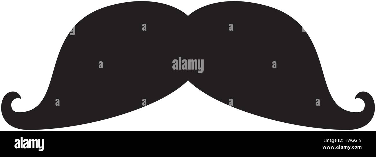 mustache icon over white background. vector illustration Stock Vector ...